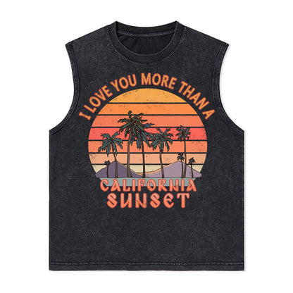 Freeleaf Sunset Reverie Unisex Washed Tank Tops