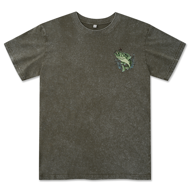 Freeleaf Largemouth Bass Unisex Washed Tee