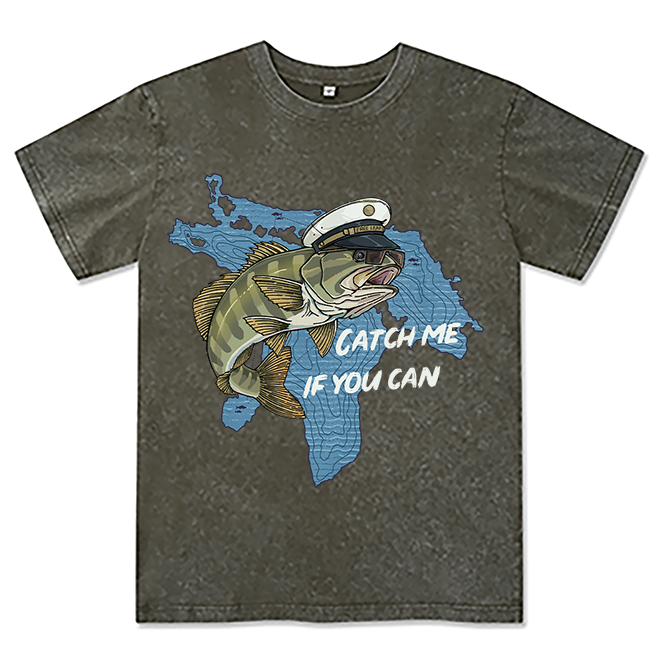 Freeleaf Catch Me If You Can Unisex Washed Tee