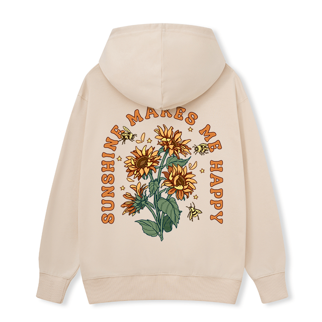 Freeleaf Sunshine Makes Me Happy Unisex Nature Inspired Hoodie