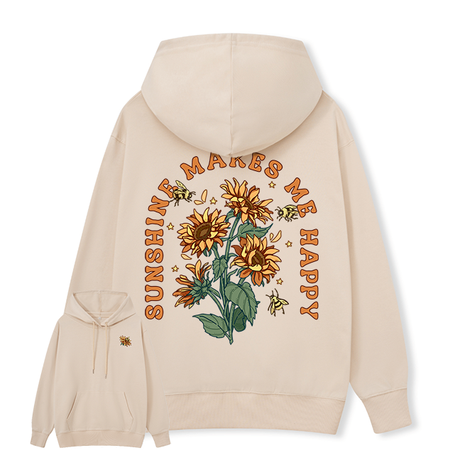 Freeleaf Sunshine Makes Me Happy Unisex Nature Inspired Hoodie