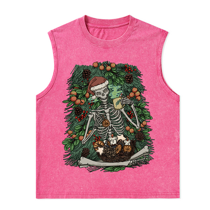 Freeleaf Infinite Fun Time Front-printed Unisex Washed Tank Tops