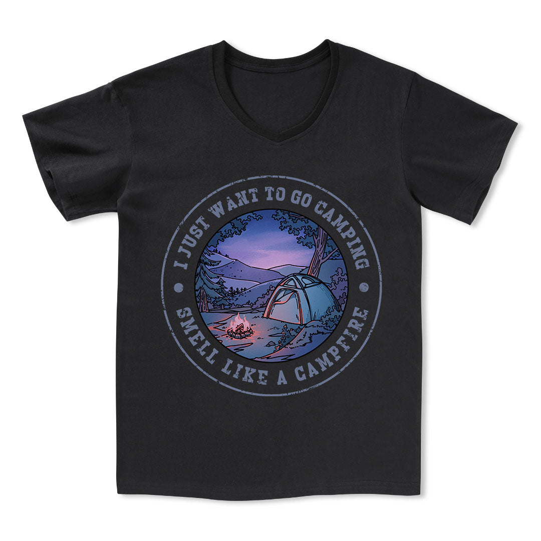 Just Want To Go Camping V-neck Tee