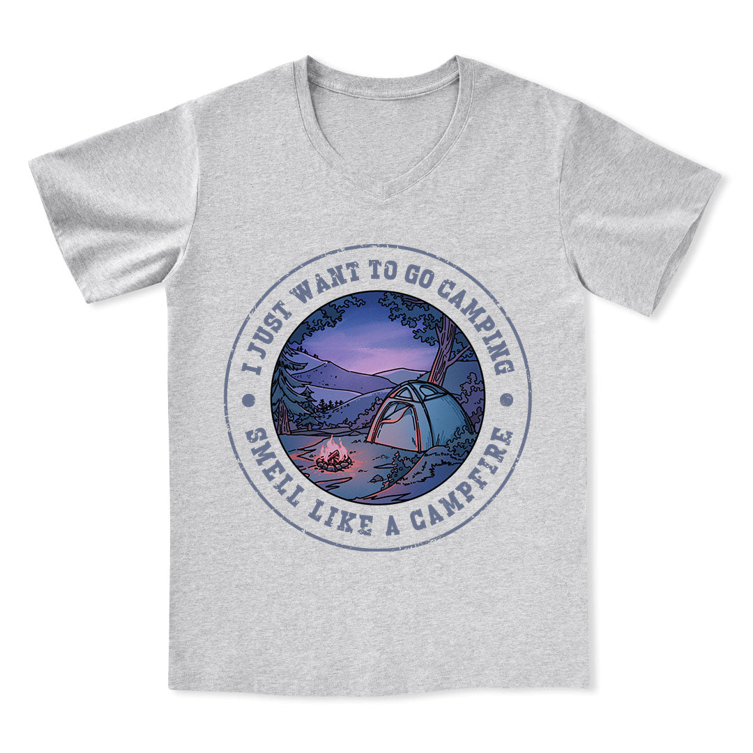 Just Want To Go Camping V-neck Tee