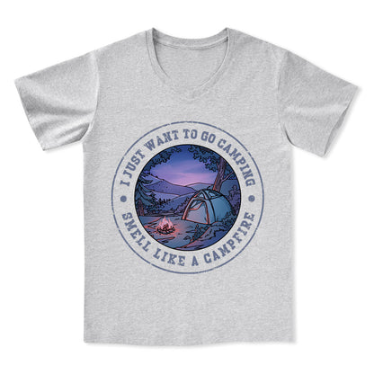 Just Want To Go Camping V-neck Tee