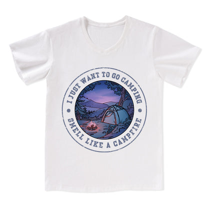 Just Want To Go Camping V-neck Tee