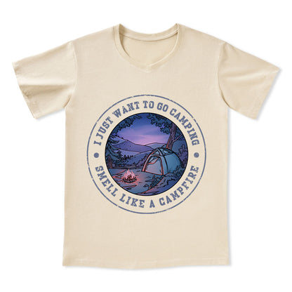 Just Want To Go Camping V-neck Tee