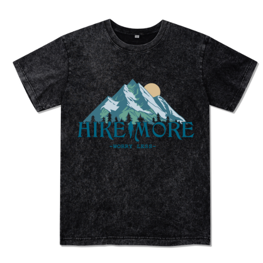 Hike More Front-printed Washed Tee