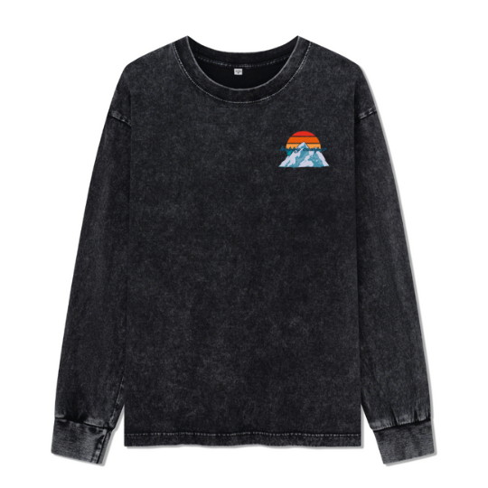 Happy Camper Washed Long Sleeve Top