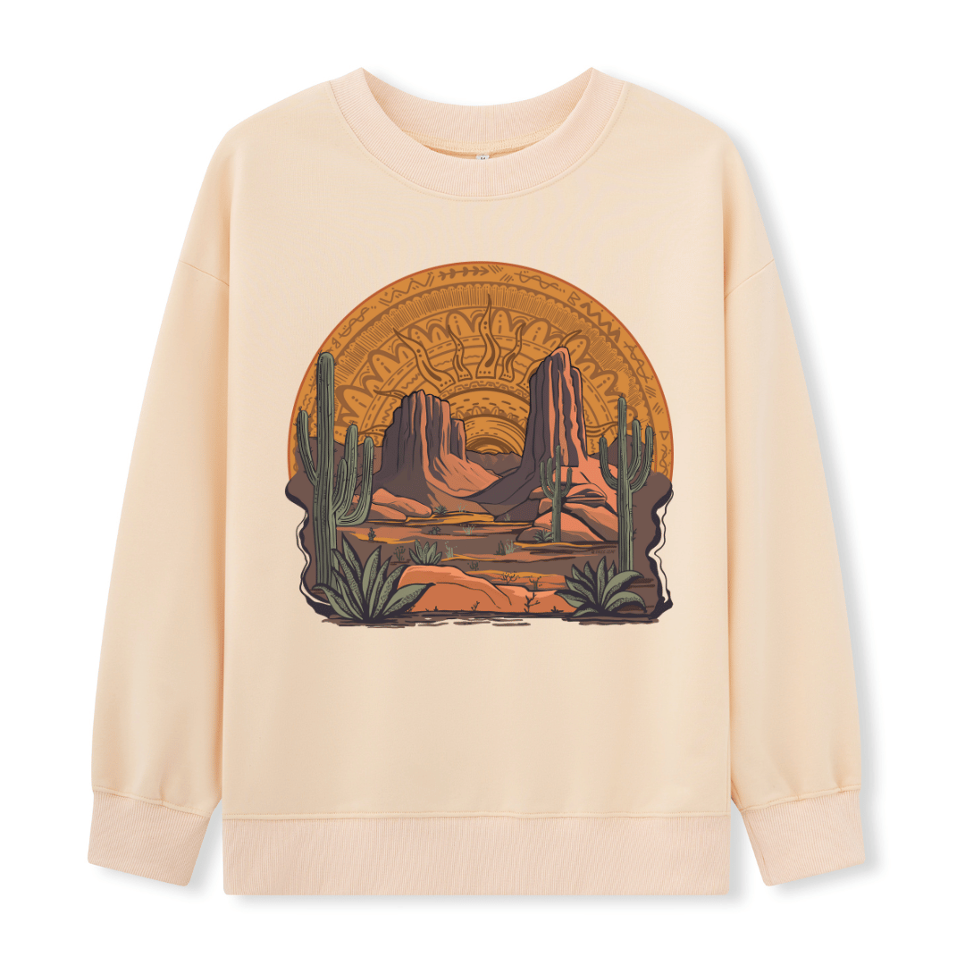 Golden Desert Front-printed Sweatshirt