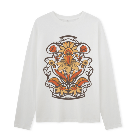 Spring Flower Back-printed Long Sleeve