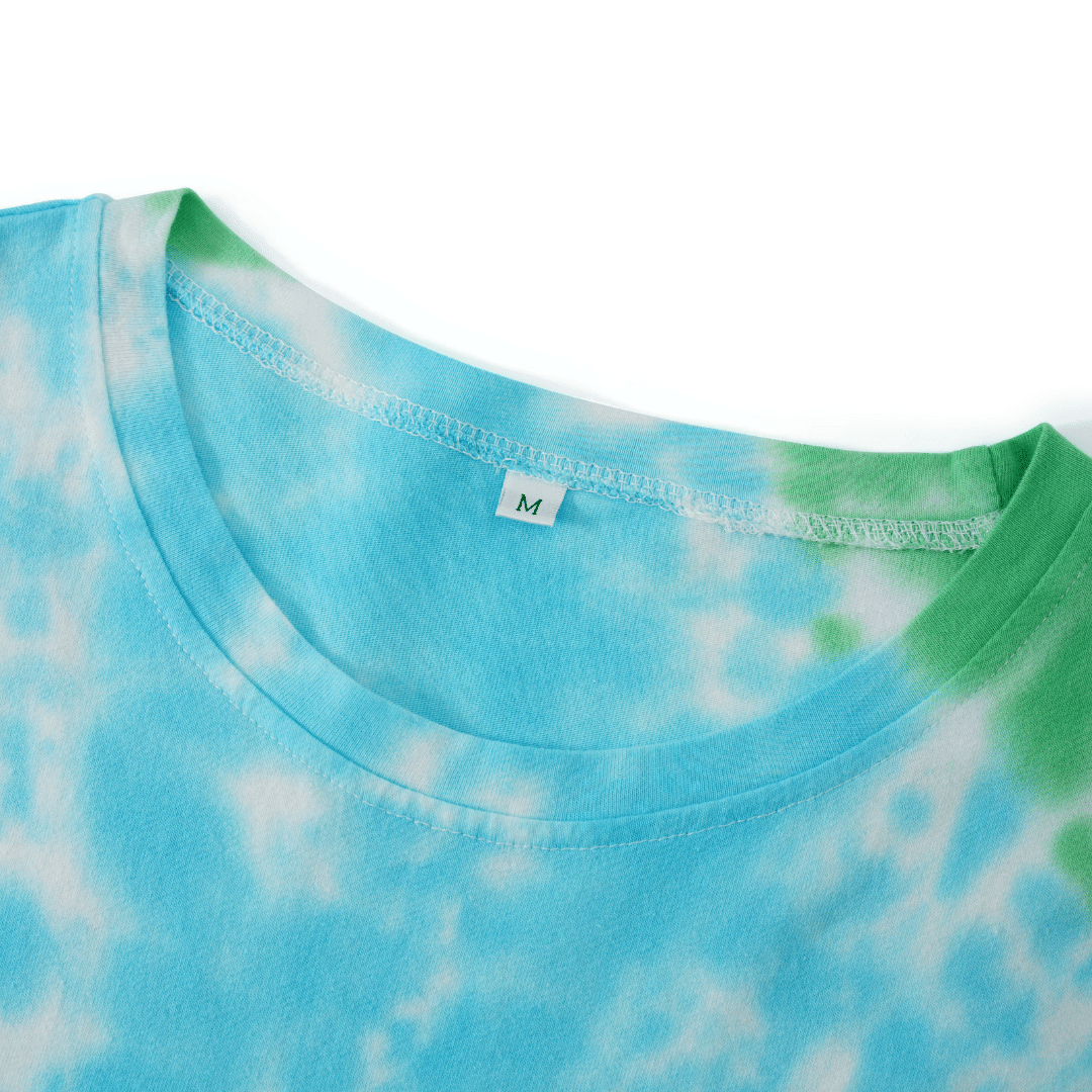 Turquoise Spiral Tie Dye Tee