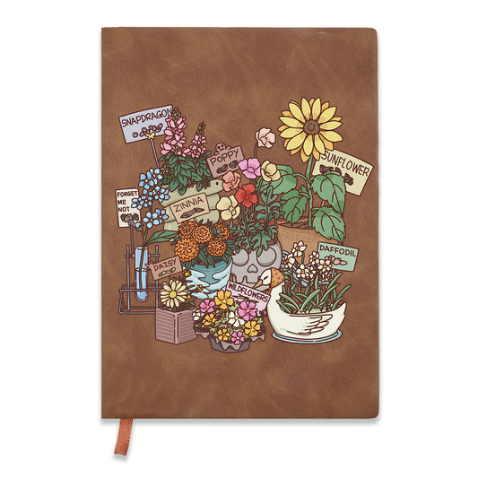 Freeleaf Flourishing Garden Vintage Leather Journal Notebook