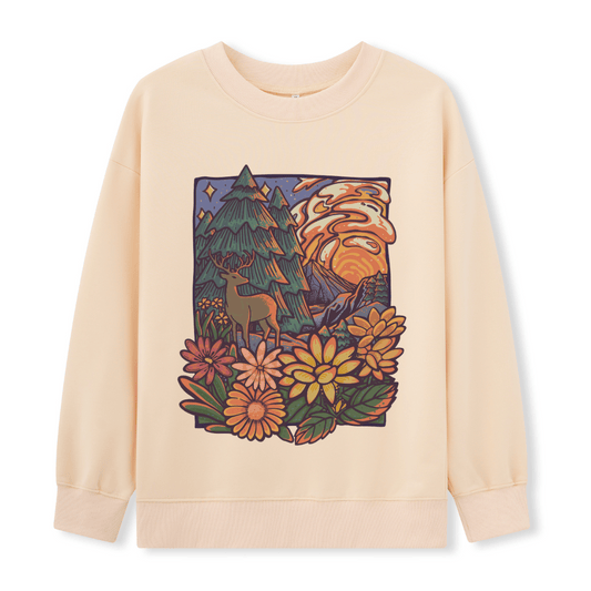 Wander In The Forest Front-printed Sweatshirt