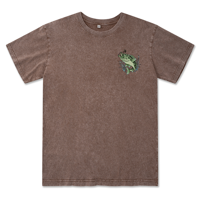 Freeleaf Largemouth Bass Unisex Washed Tee