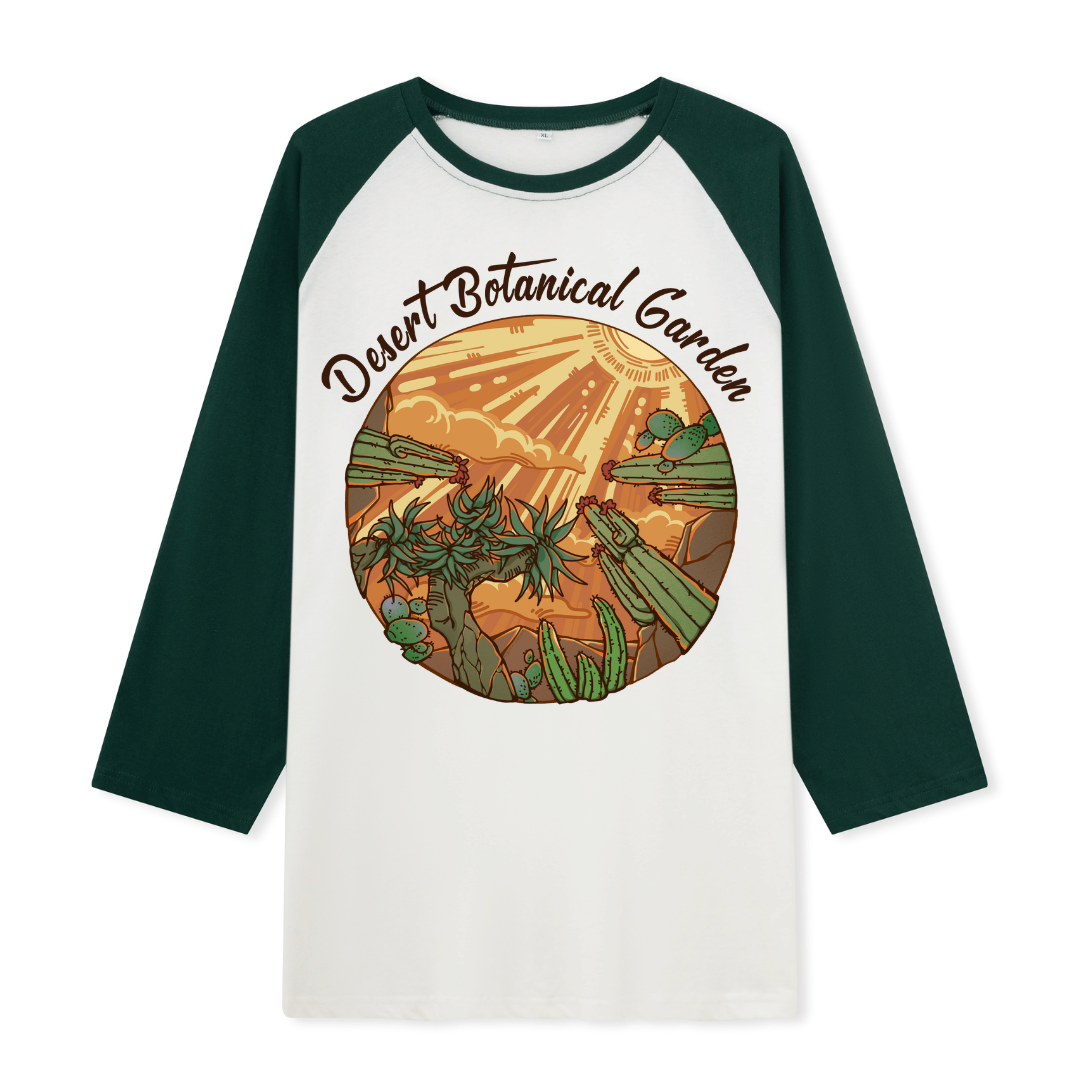 Desert Park Front-printed Raglan Long Sleeve Top