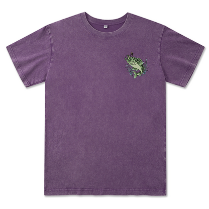 Freeleaf Largemouth Bass Unisex Washed Tee