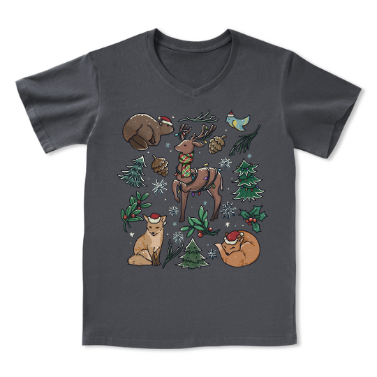 Yellowstone Christmas Wonderland V-neck Tee