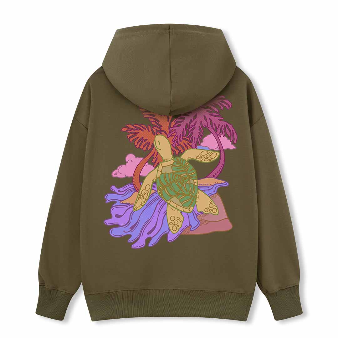 Hawaiian Green Sea Turtle Back-printed Hoodie