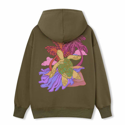 Hawaiian Green Sea Turtle Back-printed Hoodie