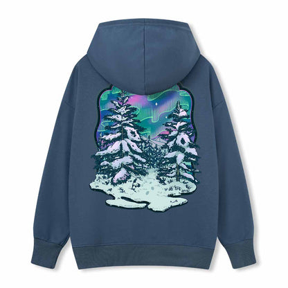 Winter Aurora Back-printed Hoodie