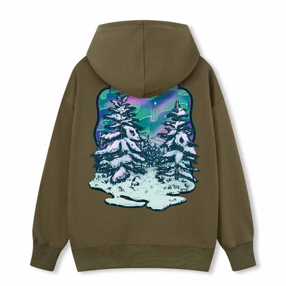 Winter Aurora Back-printed Hoodie