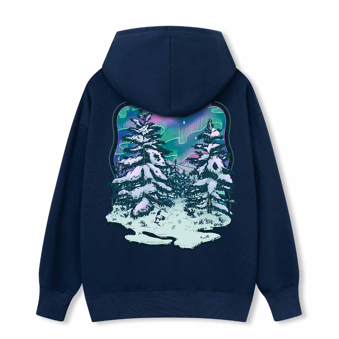 Winter Aurora Back-printed Hoodie