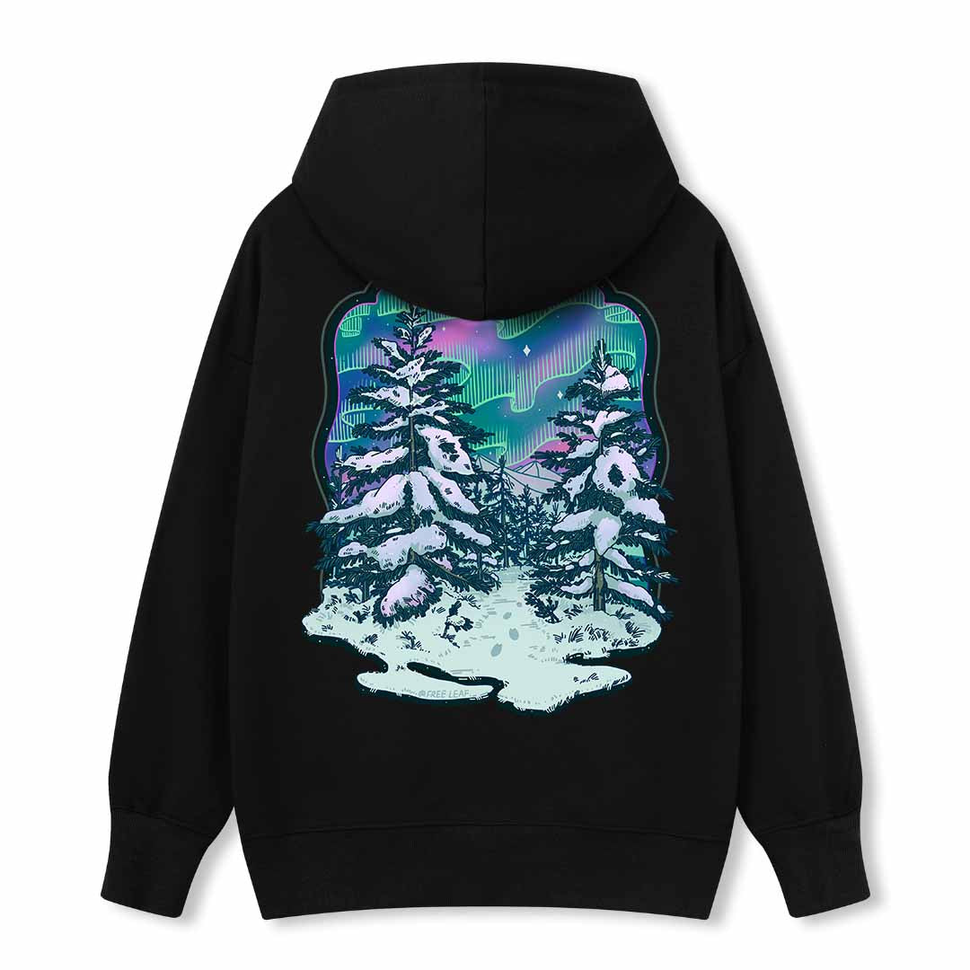 Winter Aurora Back-printed Hoodie