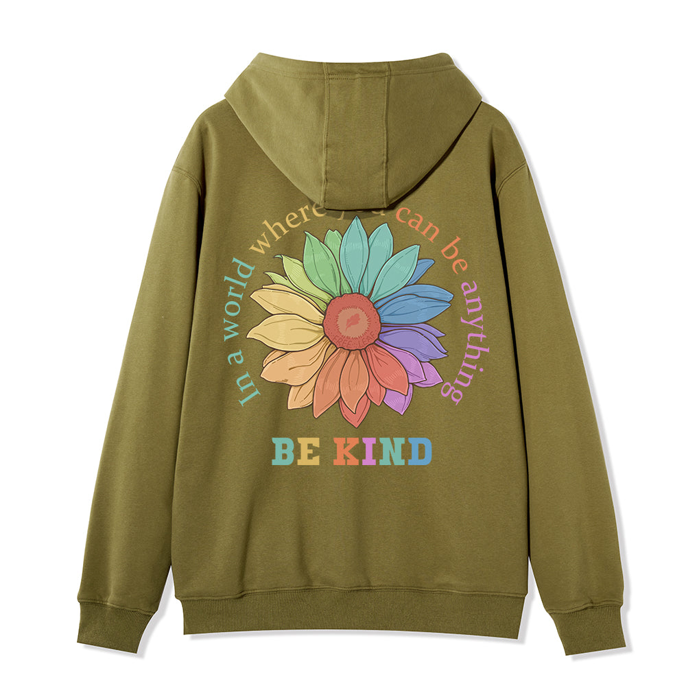 Freeleaf  Be Kind Full-Zip Back-printed Hoodie