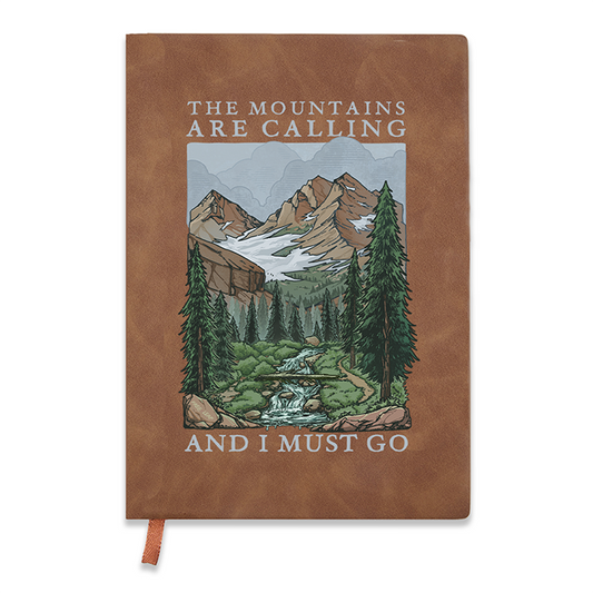 Freeleaf The Mountains Are Calling Leather Journal Notebook