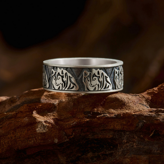 wolf-couple-sterling-silver-band-ring