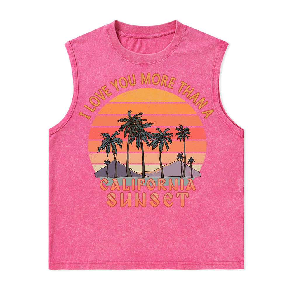 Freeleaf Sunset Reverie Unisex Washed Tank Tops