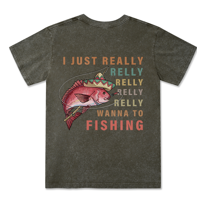 Freeleaf Fiesta Fishing Fever Unisex Washed Tee