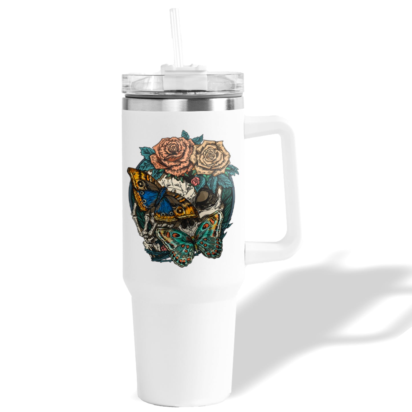 Freeleaf Floral Skull Tumbler