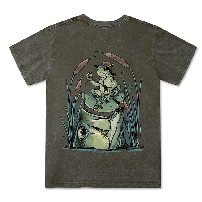 Freeleaf Largemouth Bass Unisex Washed Tee