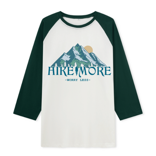 Hike More Front-printed Raglan Long Sleeve Top