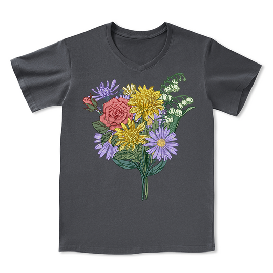 Symphony of Flowers Unisex V-neck Tee