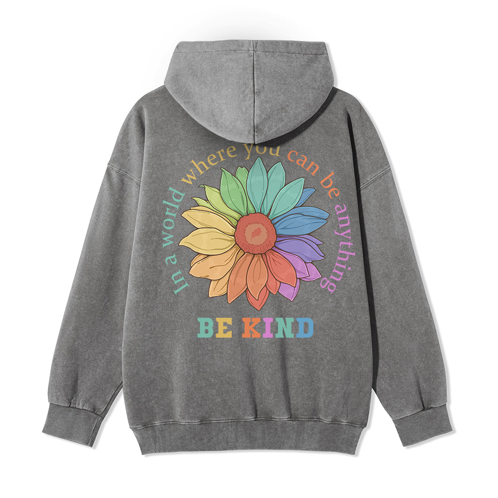 Freeleaf  Be Kind Full-Zip Back-printed Hoodie