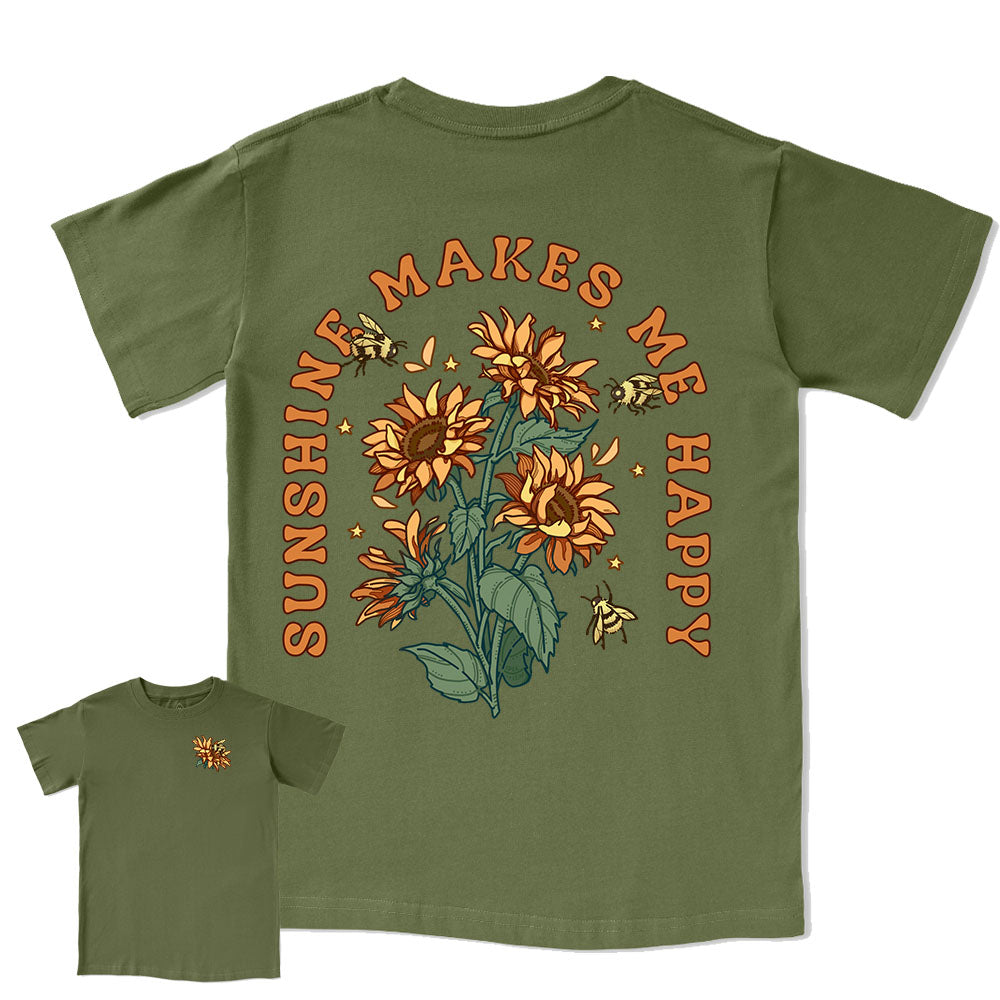 Freeleaf Sunshine Makes Me Happy Tee