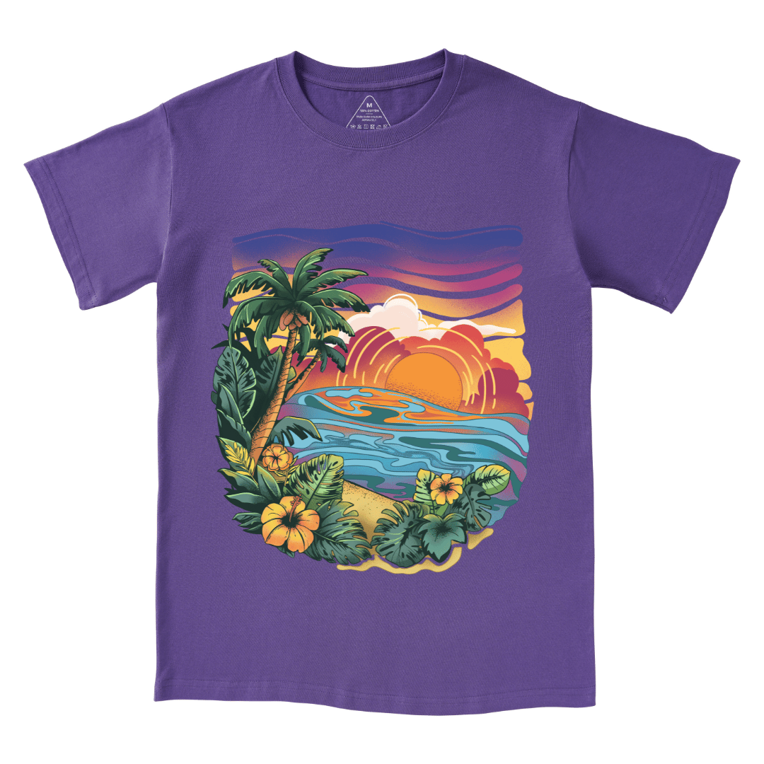 Golden Beach Front-print Tee