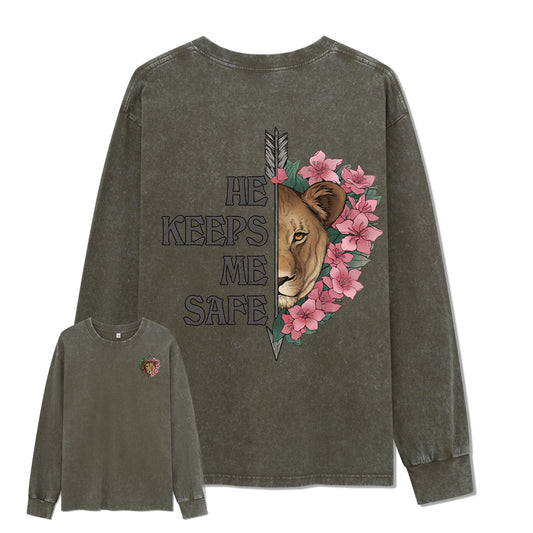 Freeleaf Wild at Heart Love Untamed Washed Long Sleeve