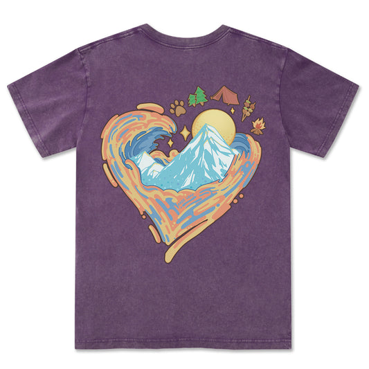 Freeleaf  Heart of Wilderness Camping Washed Tee