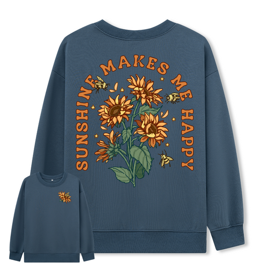 Freeleaf Sunshine Makes Me Happy Unisex Sweatshirt