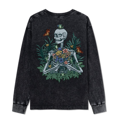 Freeleaf Rebirth in Bloom Unisex Nature Inspired Washed Long Sleeve Top