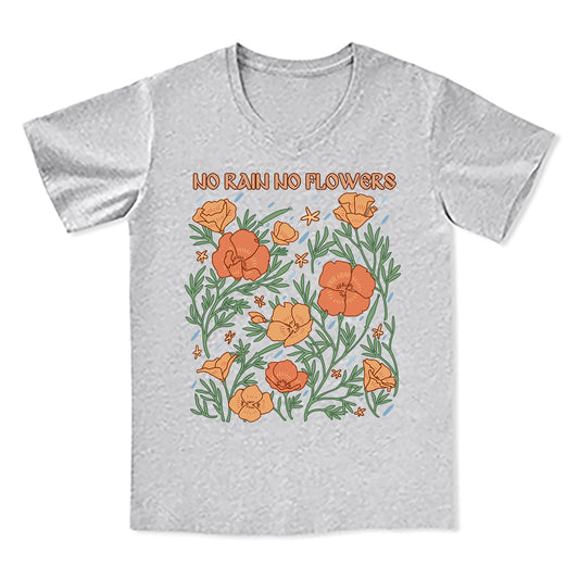 Freeleaf No Rain No Flowers V-neck Tee