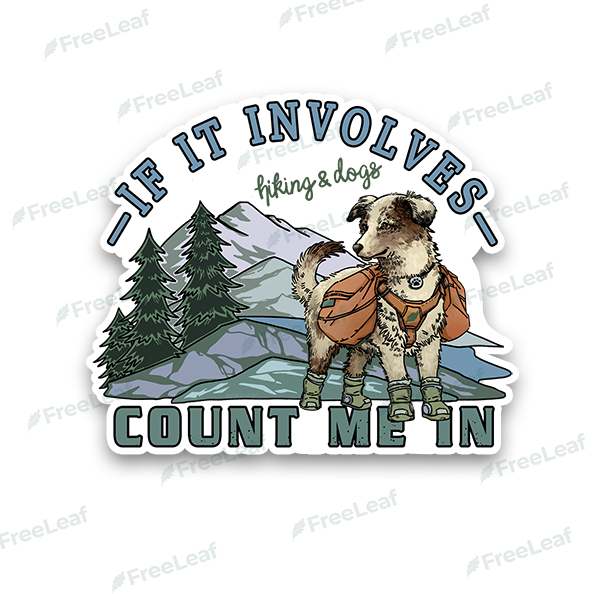 Hiking & Dogs Adventure Sticker