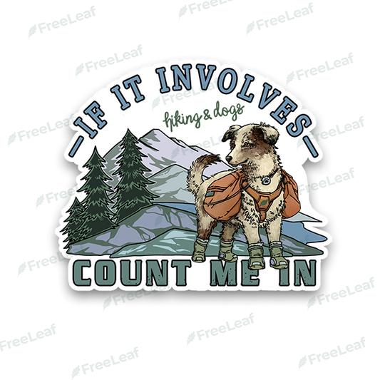 Hiking & Dogs Adventure Sticker