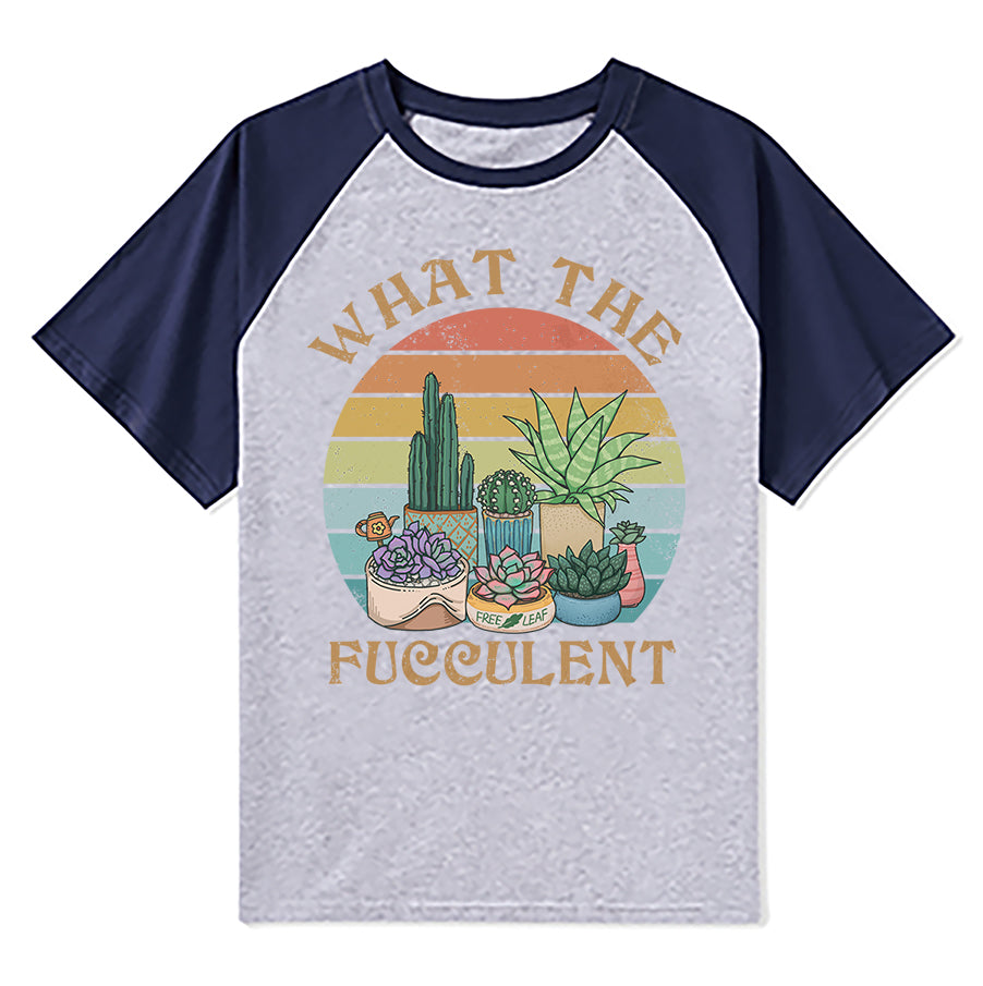 Freeleaf What the Fucculent Unisex Raglan Sleeve Top