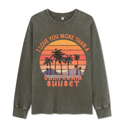 Freeleaf Sunset Reverie Unisex Washed Long Sleeve