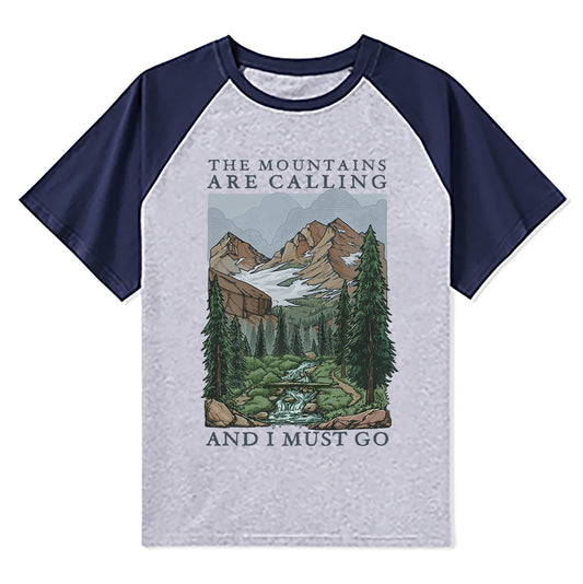 Freeleaf The Mountains Are Calling Unisex Raglan Sleeve Top